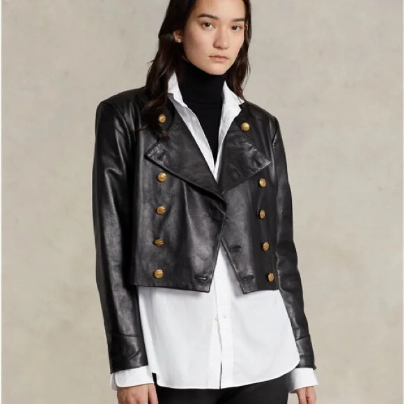 Polo by Ralph Lauren Black Leather Jacket - Picture 4 of 6